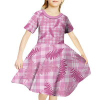 Purple Palaka Hawaii Palapalai Kid Short Sleeve Dress Hawaiian Fern LT14 - Polynesian Pride