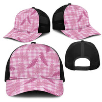 Purple Palaka Hawaii Palapalai Mesh Trucker Cap Hawaiian Fern