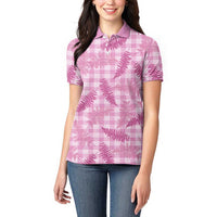 Purple Palaka Hawaii Palapalai Women Polo Shirt Hawaiian Fern LT14 - Polynesian Pride