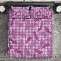 Pink Palaka Hawaii Palapalai Bedding Set Hawaiian Fern - Polynesian Pride