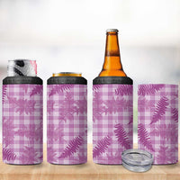 Pink Palaka Hawaii Palapalai 4 in 1 Can Cooler Tumbler Hawaiian Fern LT14 - Polynesian Pride