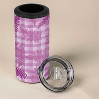 Pink Palaka Hawaii Palapalai 4 in 1 Can Cooler Tumbler Hawaiian Fern LT14 - Polynesian Pride