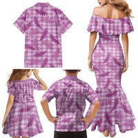 Pink Palaka Hawaii Palapalai Family Matching Mermaid Dress and Hawaiian Shirt Hawaiian Fern LT14 - Polynesian Pride