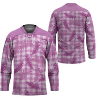 Pink Palaka Hawaii Palapalai Hockey Jersey Hawaiian Fern - Polynesian Pride