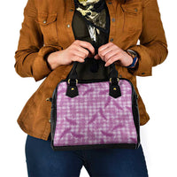 Pink Palaka Hawaii Palapalai Shoulder Handbag Hawaiian Fern - Polynesian Pride