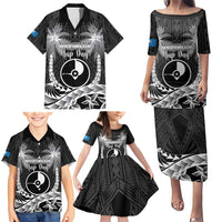 FSM Yap Day Family Matching Puletasi and Hawaiian Shirt 2025 Wa'ab Micronesia Black Color LT14 - Polynesian Pride