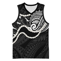Aloha Hawaii Kalo Pikake Lei Basketball Jersey Chest Tattoo Black Hawaiian Pattern