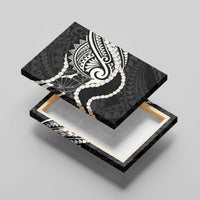 Aloha Hawaii Kalo Pikake Lei Canvas Wall Art Chest Tattoo Black Hawaiian Pattern