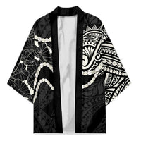 Aloha Hawaii Kalo Pikake Lei Kimono Chest Tattoo Black Hawaiian Pattern