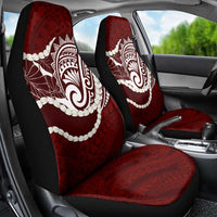 Aloha Hawaii Kalo Pikake Lei Car Seat Cover Chest Tattoo Oxblood Hawaiian Pattern