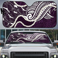 Aloha Hawaii Kalo Pikake Lei Auto Sun Shade Chest Tattoo Purple Hawaiian Pattern