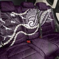 Aloha Hawaii Kalo Pikake Lei Back Car Seat Cover Chest Tattoo Purple Hawaiian Pattern LT14 - Polynesian Pride
