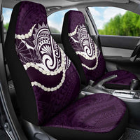 Aloha Hawaii Kalo Pikake Lei Car Seat Cover Chest Tattoo Purple Hawaiian Pattern
