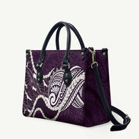 Aloha Hawaii Kalo Pikake Lei Leather Bag Chest Tattoo Purple Hawaiian Pattern