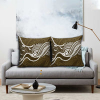 Aloha Hawaii Kalo Pikake Lei Pillow Cover Chest Tattoo Gold Hawaiian Pattern