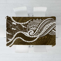 Aloha Hawaii Kalo Pikake Lei Tablecloth Chest Tattoo Gold Hawaiian Pattern