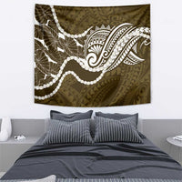 Aloha Hawaii Kalo Pikake Lei Tapestry Chest Tattoo Gold Hawaiian Pattern