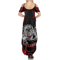 Personalised Aotearoa Bulldog Family Matching Summer Maxi Dress and Hawaiian Shirt NZ Maori Tattoo LT14 - Polynesian Pride