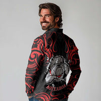 Personalised Aotearoa Bulldog Long Sleeve Polo Shirt NZ Maori Tattoo