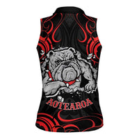 Personalised Aotearoa Bulldog Women Sleeveless Polo Shirt NZ Maori Tattoo LT14 - Polynesian Pride