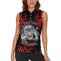 Personalised Aotearoa Bulldog Women Sleeveless Polo Shirt NZ Maori Tattoo LT14 - Polynesian Pride
