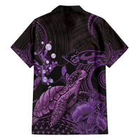 Purple Aloha Hawaii Hawaiian Shirt Snorkeling With Sea Turtle Polynesian Pattern