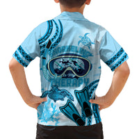 Hawaii Sea Turtle Snorkeling Is My Therapy Family Matching Puletasi and Hawaiian Shirt LT14 - Polynesian Pride