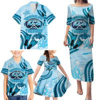 Hawaii Sea Turtle Snorkeling Is My Therapy Family Matching Puletasi and Hawaiian Shirt LT14 - Polynesian Pride