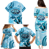 Hawaii Sea Turtle Snorkeling Is My Therapy Family Matching Puletasi and Hawaiian Shirt LT14 - Polynesian Pride