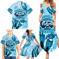 Hawaii Sea Turtle Snorkeling Is My Therapy Family Matching Summer Maxi Dress and Hawaiian Shirt LT14 - Polynesian Pride