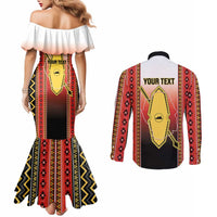 Personalised Bukidnon Philippines Couples Matching Mermaid Dress and Long Sleeve Button Shirt The Food Basket of Region X LT14 - Polynesian Pride