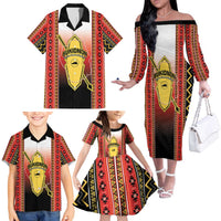 Personalised Bukidnon Philippines Family Matching Off The Shoulder Long Sleeve Dress and Hawaiian Shirt The Food Basket of Region X LT14 - Polynesian Pride