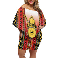 Personalised Bukidnon Philippines Family Matching Off Shoulder Short Dress and Hawaiian Shirt The Food Basket of Region X LT14 Mom's Dress Red - Polynesian Pride
