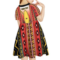 Personalised Bukidnon Philippines Kid Short Sleeve Dress The Food Basket of Region X LT14 - Polynesian Pride