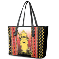 Personalised Bukidnon Philippines Leather Tote Bag The Food Basket of Region X LT14 - Polynesian Pride