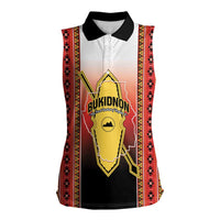 Personalised Bukidnon Philippines Women Sleeveless Polo Shirt The Food Basket of Region X LT14 Female Red - Polynesian Pride