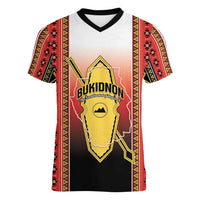 Personalised Bukidnon Philippines Women V-Neck T-Shirt The Food Basket of Region X LT14 Female Red - Polynesian Pride