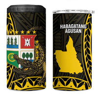 Agusan del Sur Philippines 4 in 1 Can Cooler Tumbler Habagatang Agusan Lolong LT14 One Size: 16 oz Black - Polynesian Pride