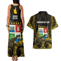 Agusan del Sur Philippines Couples Matching Tank Maxi Dress and Hawaiian Shirt Habagatang Agusan Lolong LT14 - Polynesian Pride