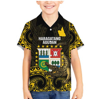 Agusan del Sur Philippines Family Matching Mermaid Dress and Hawaiian Shirt Habagatang Agusan Lolong LT14 Son's Shirt Black - Polynesian Pride