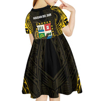 Agusan del Sur Philippines Kid Short Sleeve Dress Habagatang Agusan Lolong LT14 - Polynesian Pride