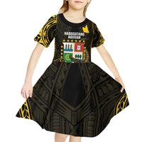 Agusan del Sur Philippines Kid Short Sleeve Dress Habagatang Agusan Lolong LT14 - Polynesian Pride