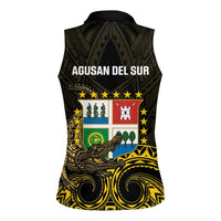 Agusan del Sur Philippines Women Sleeveless Polo Shirt Habagatang Agusan Lolong LT14 - Polynesian Pride