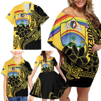 Quezon Province Family Matching Off Shoulder Short Dress and Hawaiian Shirt Cocolandia Philippines Turtle LT14 - Polynesian Pride