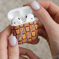Aloha Hawaii Tiki Palaka Motifs AirPods Case Honohono Lei Orange Elegant Vibes LT14 - Polynesian Pride
