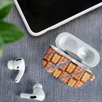 Aloha Hawaii Tiki Palaka Motifs AirPods Case Honohono Lei Orange Elegant Vibes LT14 - Polynesian Pride