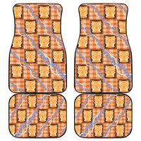 Aloha Hawaii Tiki Palaka Motifs Car Mats Honohono Lei Orange Elegant Vibes LT14 - Polynesian Pride