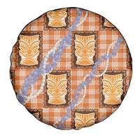 Aloha Hawaii Tiki Palaka Motifs Spare Tire Cover Honohono Lei Orange Elegant Vibes LT14 - Polynesian Pride