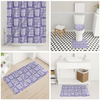 Aloha Hawaii Tiki Palaka Motifs Bathroom Set Honohono Lei Purple Elegant Vibes LT14 - Polynesian Pride