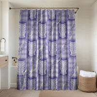 Aloha Hawaii Tiki Palaka Motifs Bathroom Set Honohono Lei Purple Elegant Vibes LT14 Shower Curtain Only Purple - Polynesian Pride